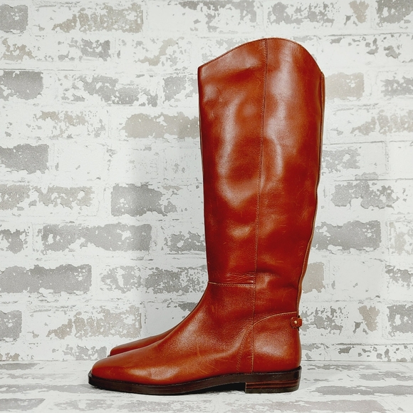 NEW Sam Edelman Women's Cesar Brown Leather Snip-Toe Riding Boots M503